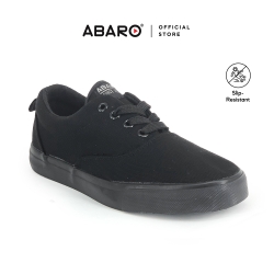 Black School Shoes ABARO 7229A Canvas Secondary Unisex